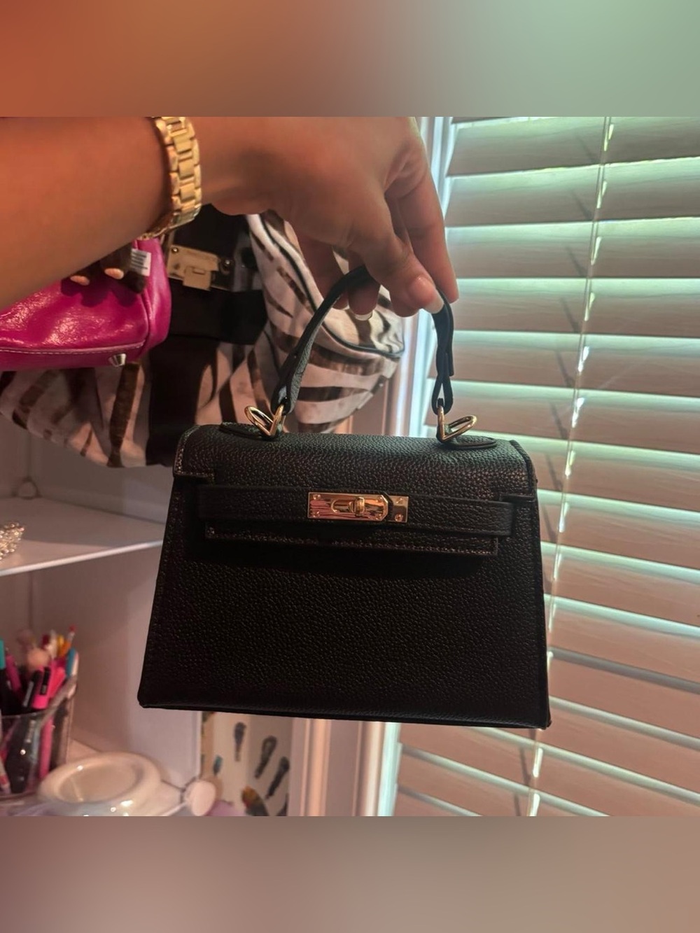 Classic Black Top-Handle Women's Bag